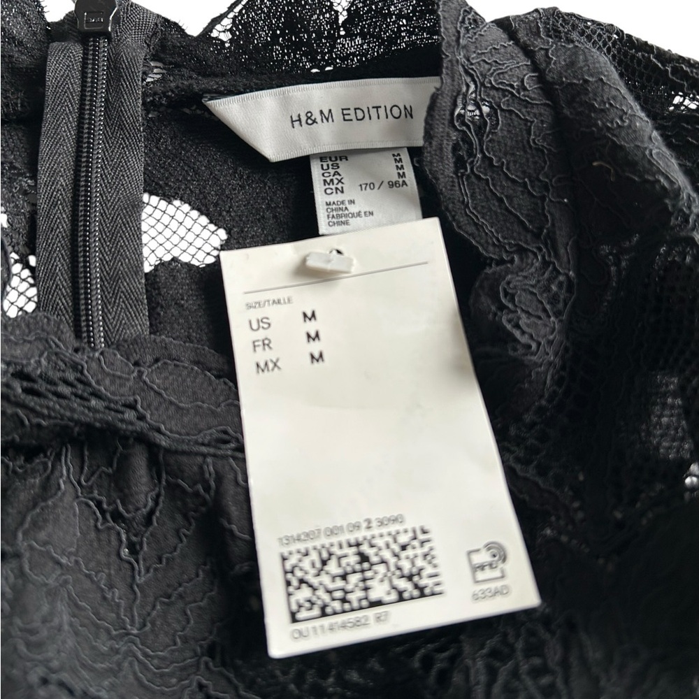 Zara Elegant Black Lace Top NWT - Picture 5 of 7